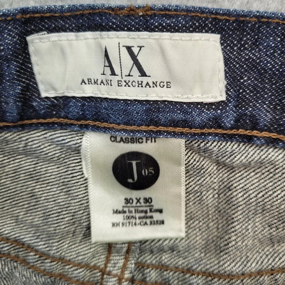 Armani Exchange Jeans Mens 30x30 Dark Wash Classic Fit J05 Denim
